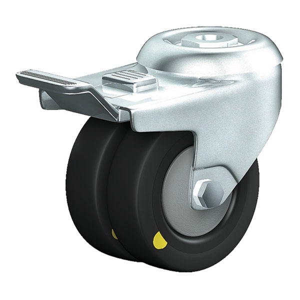 Swivel Castor With Wheel Brake Institutional Series 320R, Wheel EL